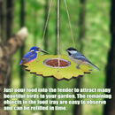 Outdoor Bird Feeder Stainless Steel Plate Hanging Feeder Garden Yard Decoration