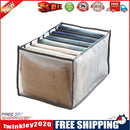 4pcs Drawer Organizer Cabinet Closet Divider for Jeans (7 Cell Grey)