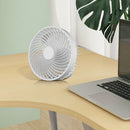 LED Night Light Mute Desktop Cooling Ceiling Fan for Camping Tent (White)