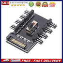 Multi Way Splitter Cooling Fan Hub SATA 1 to 8 3Pin 12V Power Suppply Cooler