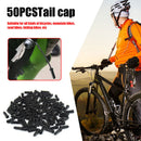 50pcs Bike Cable End Caps Aluminum Alloy Brake Shifter Cable Tips (Black) Newly