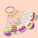 5pcs Diamond Painting DIY Full Special Shaped Easter Keychains Kit (YSK76)