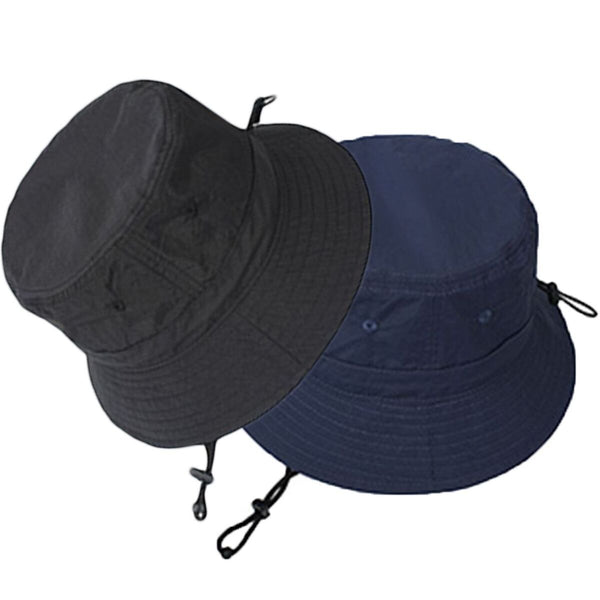 With Windproof Rope Foldable Anti-UV Bucket Hat Beach Cap Sun Hat Fisherman Cap