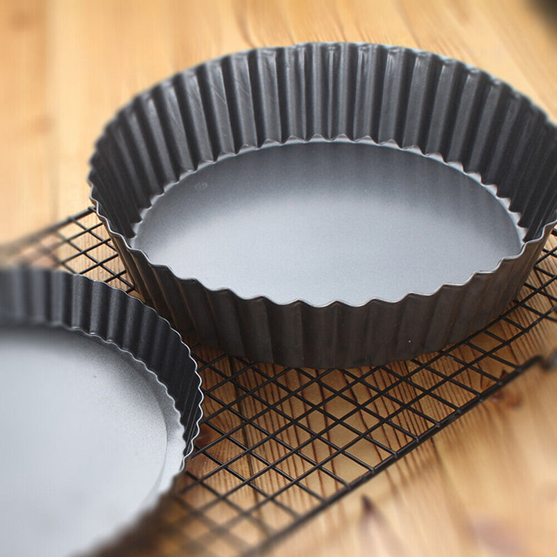 6pcs Mini Pie Muffin Cupcake Pans Mould Non-stick Tart Flan Round Molds Newly