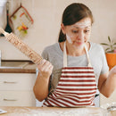 Wooden Snowflake Elk Embossed Rolling Pins Embossing Baking Cookies Biscuit