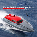 20km/h Waterproof RC Boat 2.4GHz High Speed Racing Ship for Kids (Red C)
