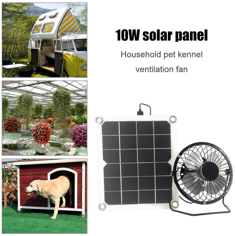 10W 5V Solar Exhaust Fan Air Extractor Mini Solar Panel Powered Ventilator Fan