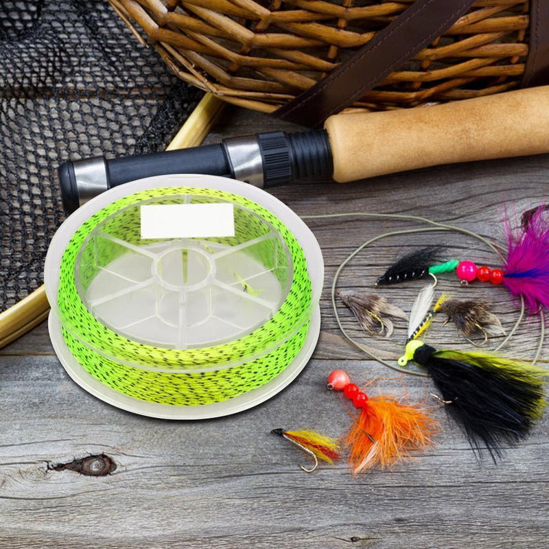 50m 30LB Fly Fishing Backing Line 8 Strands Wire Tackle (Yellow Black)