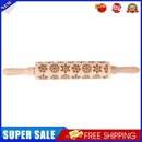 Christmas Snowflake Embossing Rolling Pin Baking Cookies Engraved Roller