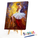 Ballet Girl Oil Paint By Numbers Kits Canvas DIY Hand Painted Wall Picture