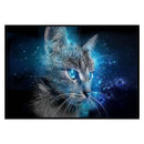 11CT Full Cross Stitch Blue-eye Cat DIY Printed Wall Art Crafts Home Decorations