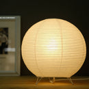 Nordic Paper Lantern Table Lamp Living Room Bedroom LED Decor Light (Round)