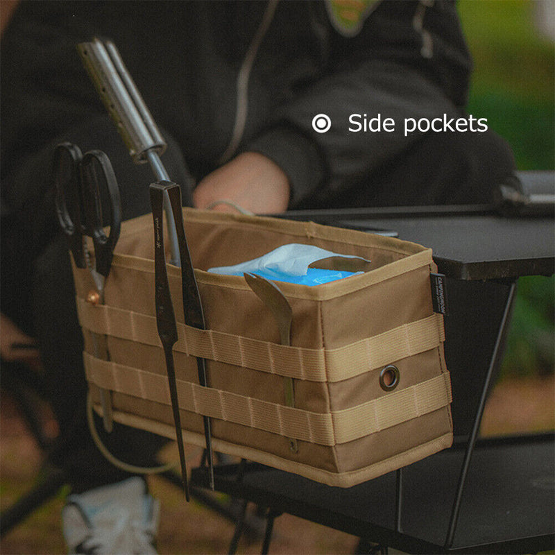 Foldable Table Side Bag with Side Pockets Outdoor Camping Hiking Storage Bags