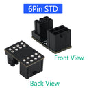 2x ATX 6 Pin Power Supply Adapter for Graphics Card Angled Turning Connectors