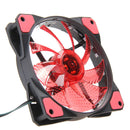12V 3-4Pin 15LED Lighting PC Case Fan Cooler Computer Cooling Fan (Red) Newly