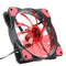 12V 3-4Pin 15LED Lighting PC Case Fan Cooler Computer Cooling Fan (Red) Newly