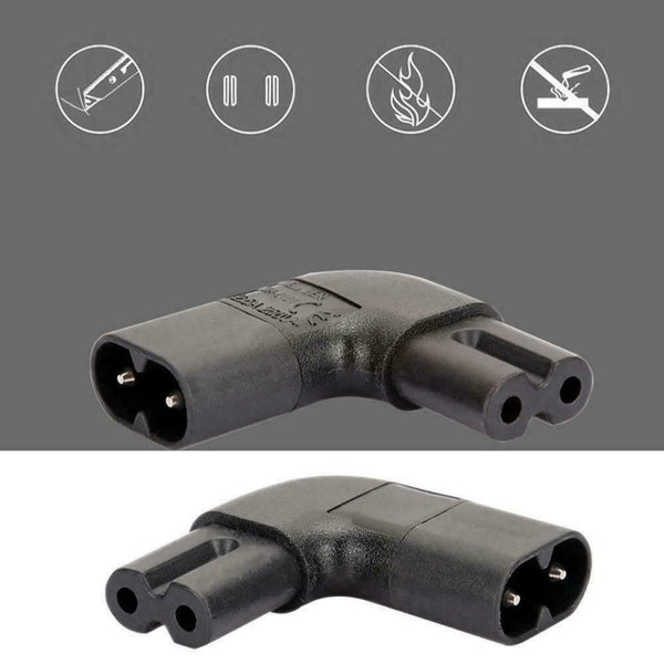 IEC320-C8 TO C7 90 Degree Up Down Angled AC Power Adapter Male Female Z to H8J1