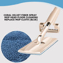 Coral Velvet Fiber Spray Mop Head Floor Cleaning Cloth Replacement Mop Cloth Blue