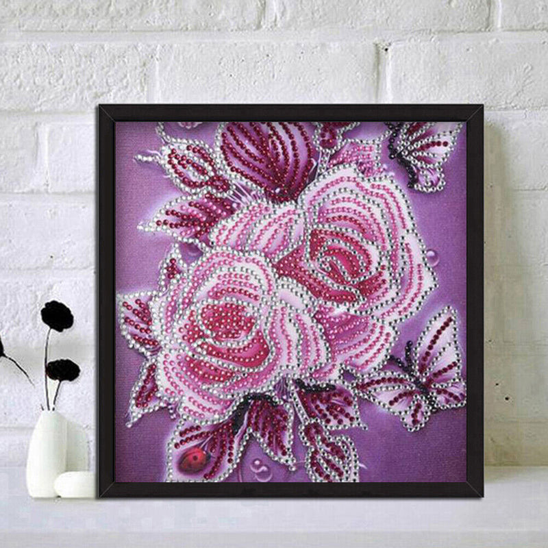 Rose Diamond Painting Special Shape Rhinestone Partial Drill Picture (Y172)