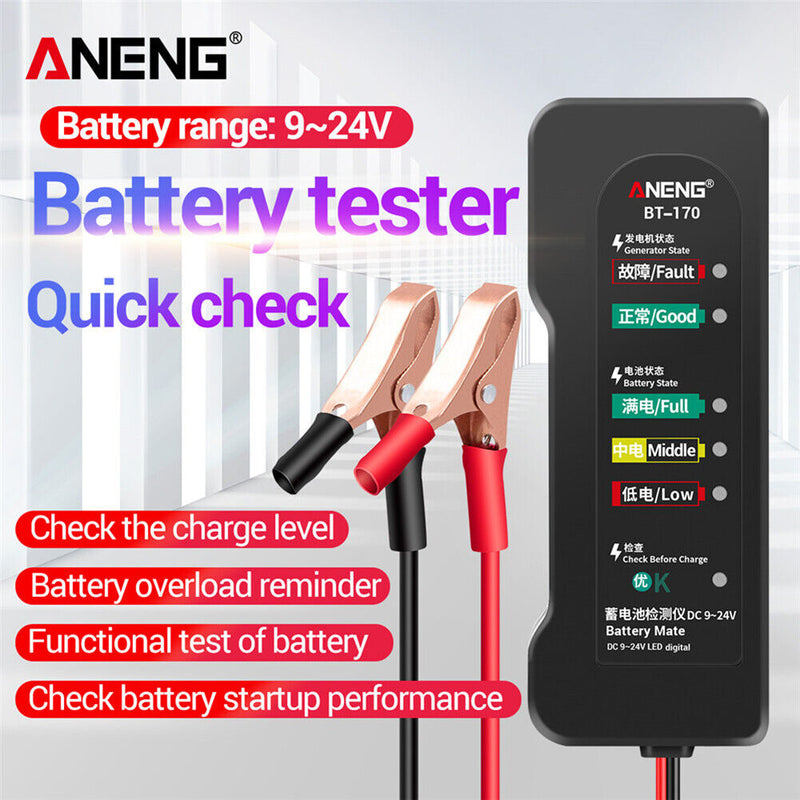 ANENG 12V Universal Car Battery Tester Motorcycle Fault Diagnostic Tools Newly