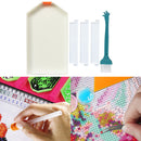 DIY Diamond Painting Tools Turning Drill Plate Mosaic Tray w/ Clean Brush