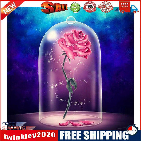 Rose Round Diamond Painting DIY Embroidery Kits Cross Stitch Mosaic Craft