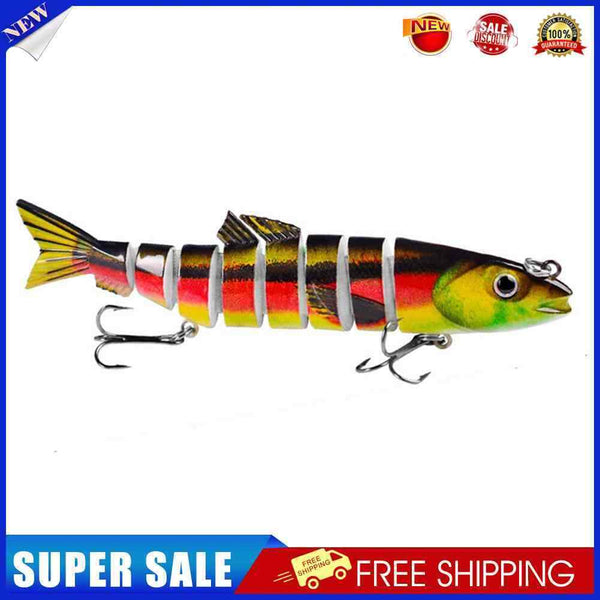 Multi Jointed 12.5cm 21.5g Lures Artificial Wobbler Fishing Hard Bait (F)