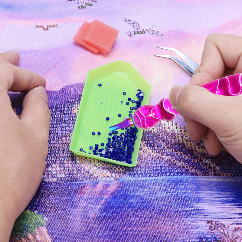 Diamond Painting Metal Point Drill Pen Kits DIY Art Craft (Purple Pen 13pcs)