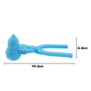 Snowball Maker Tool Snowman Shape DIY Snow Ball Tongs with Handle (Blue) Newly