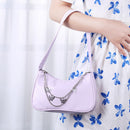 Women Butterfly Chain PU Shoulder Underarm Bags Fashion Solid Color Handbags