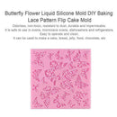 1Pcs Butterfly Lace Fondant Mold Silicone Cake Mold Baking Tool Best A8Q1