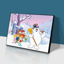 Full Poster Diamond 5D Round Drill Picture Painting Kit DIY Snowman and Friends