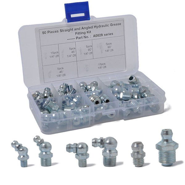 Zerk Vehicle Nozzle 1/4" 1/8" Fuel Injector Hydraulic Grease Fitting