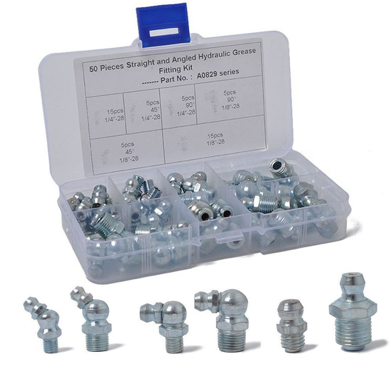 Zerk Vehicle Nozzle 1/4" 1/8" Fuel Injector Hydraulic Grease Fitting
