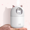 Air Humidifier Cute Cat Small Aroma Diffuser with Night Light Home Cool Mist