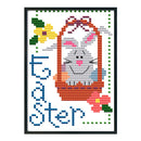 14CT Stamped Cross Stitch Kits DIY Cartoon Easter Artwork for Home Decor Gift