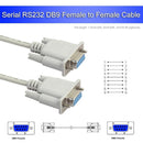 Serial RS232 9-Pin Female to Female DB9 9-Pin PC Converter Cable(3 m)