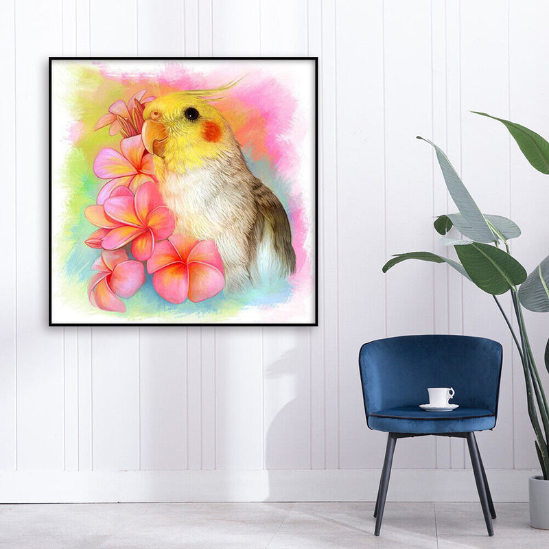 Full Round Drill 5D DIY Rhinestone Diamond Painting Birds and Flowers Handwork