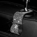 Car Back Seat Hook Rhinestones Handbag Auto Headrest Hanger Holder (White) Newly