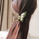 Butterfly Hair Claws Clip Women Korean Transparent Hairpin (Light Green)