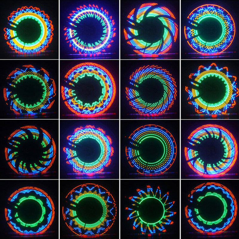 2pcs 32LED Road Bike Warning Light Tyre Reflector Bicycle Double-Side Wheel Lamp