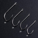 150pcs High Carbon Steel Barbed Fishing Hooks Sea Fishing Bait Holders