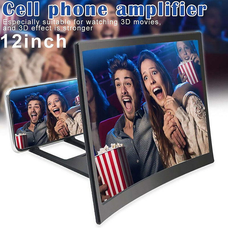 12"" Curved Mobile Phone Screen Amplifier Rack Movie Video Amplifying Holder