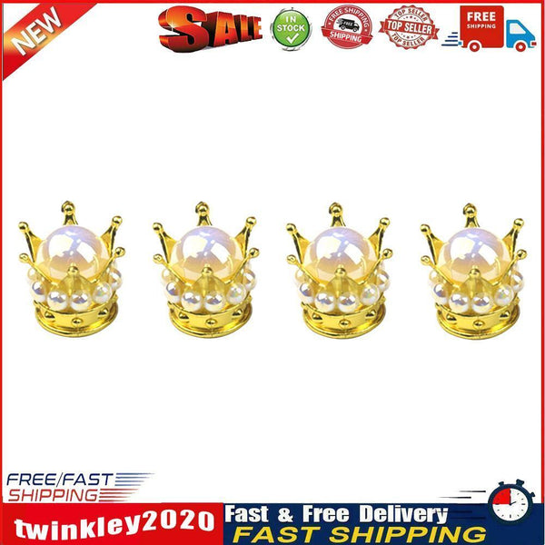 4pcs Car Wheel Tire Valve Caps Auto Tyre Rim Stem Dust Air Cover (White) Newly