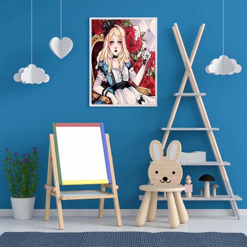 Rose Beauty Oil Paint By Numbers Kits Canvas Picture Wall Art DIY Craft Coloring
