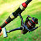 #A Fishing Rod with Spinning Reel Anti Slip Metal Long Shot Hard Ultra Light Pol