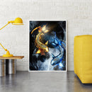 Full Round Drill Rhinestone Diamond Painting Carp Playing in the Water Hand