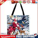 Santa Claus animals Printed Shoulder Shopping Bag Casual Large Tote Handbag