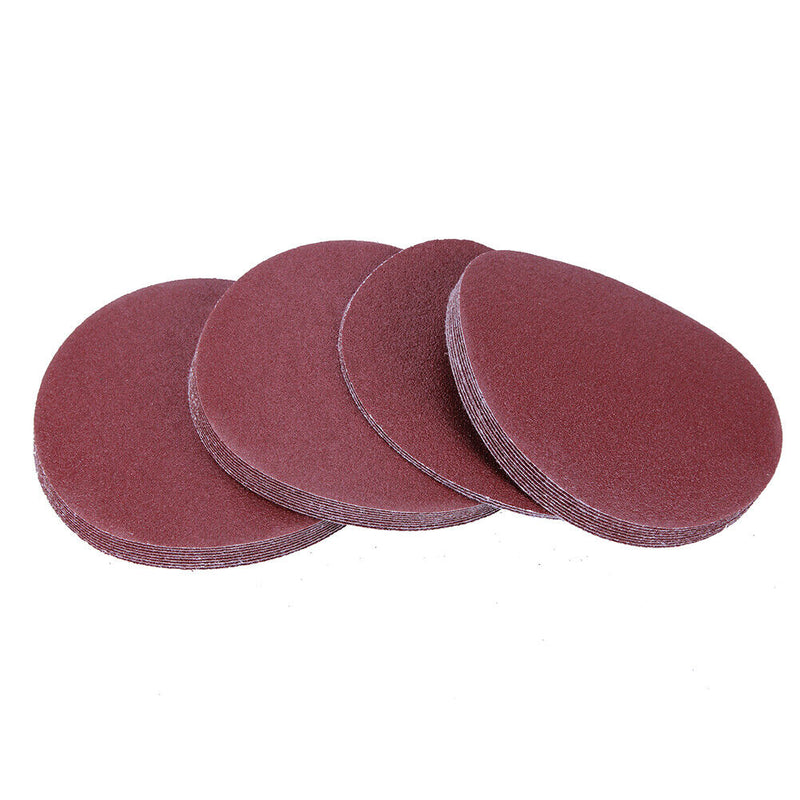 30pcs/set 125mm 80 Meshes Round Self-adhesive Sand Paper Flocking Sandpaper