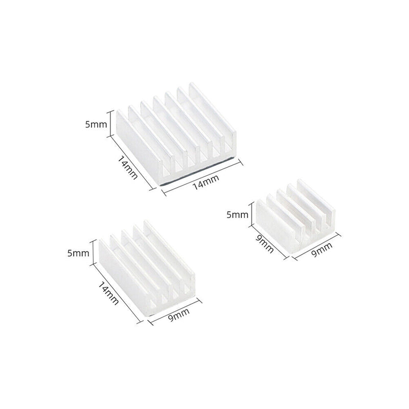 3pcs Aluminum Heatsink for Raspberry Pi 4B Heat Sink Cooling Pad Accessories